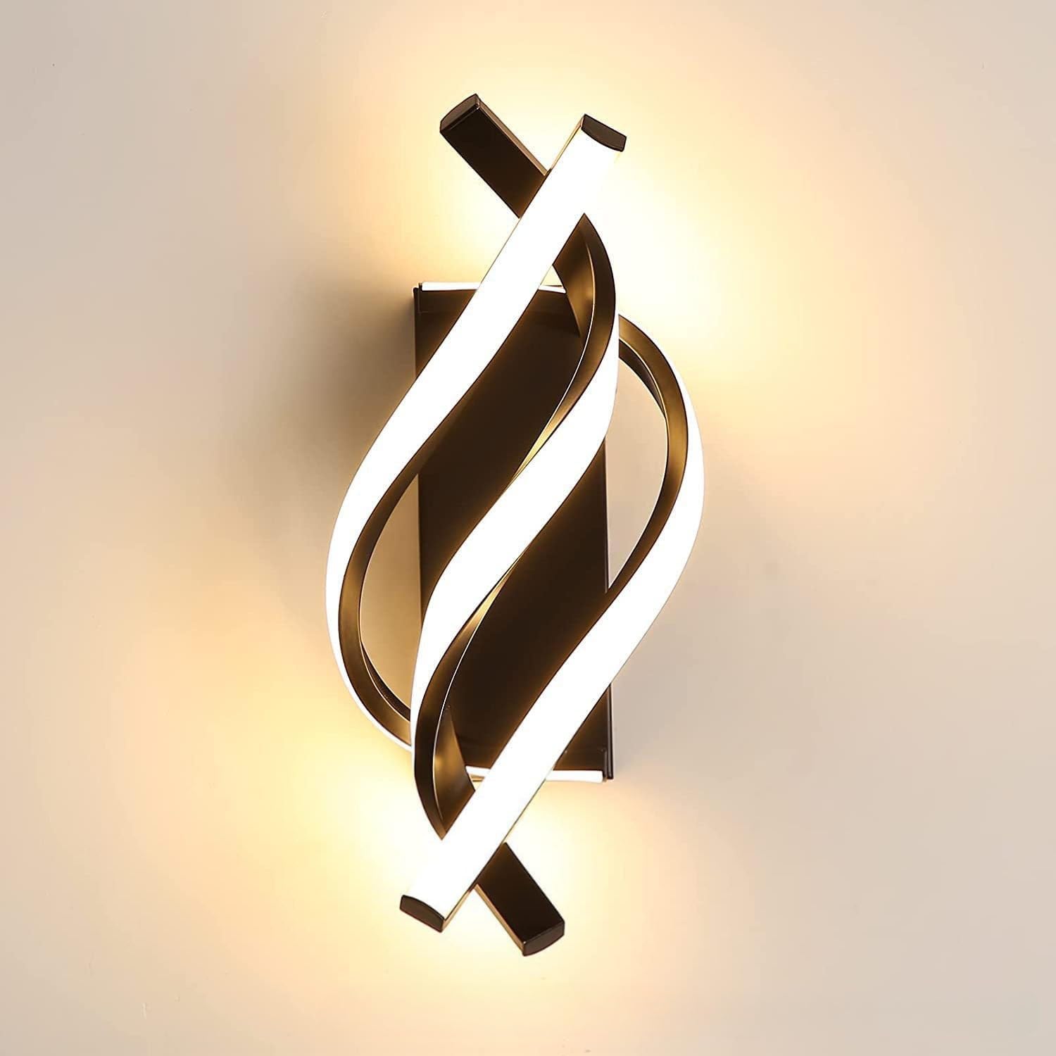Wall Light - Black Aluminium Frame, Warm Light