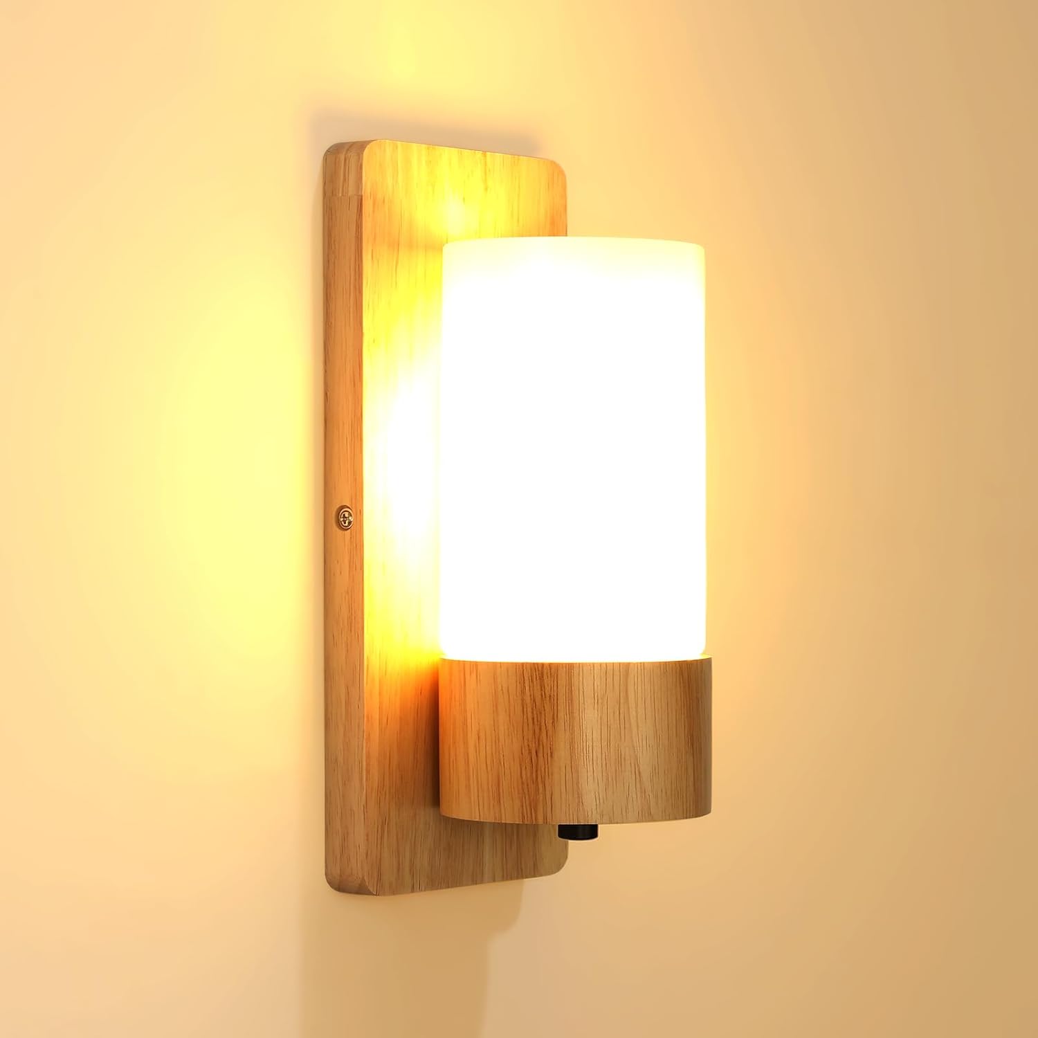 Wall Light - Wood Glass Frame