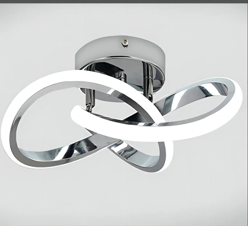 Ceiling Light - Chrome Aluminium Frame, White Light