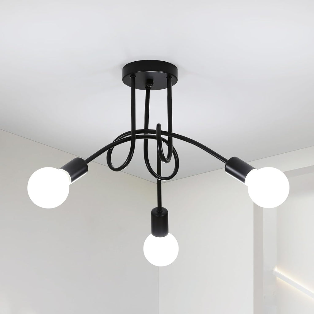 Ceiling Light - Black Metal Frame