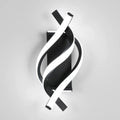 Wall Light - Black Aluminium Frame, White Light