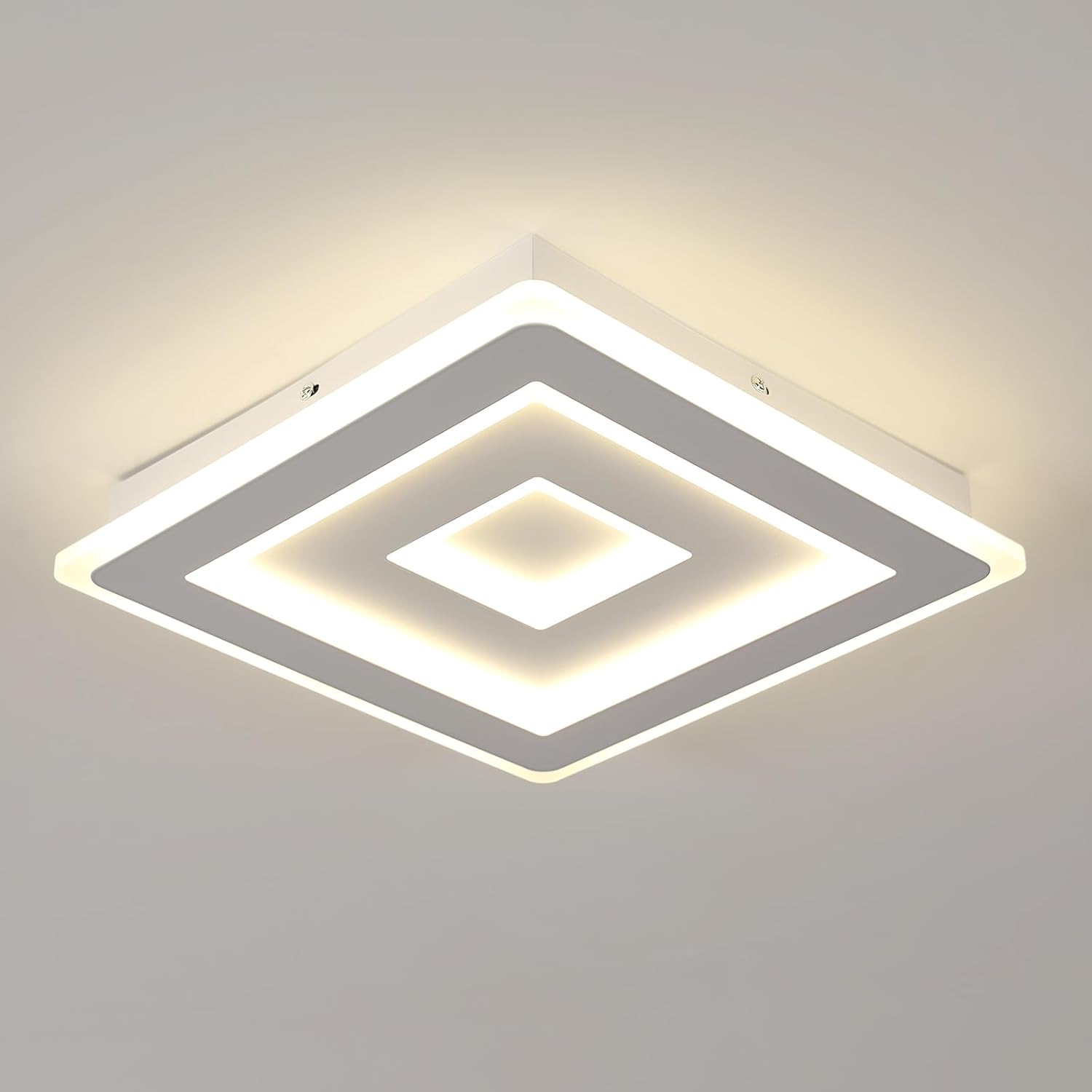 Ceiling Light - White Acrylic Frame, Natural Light