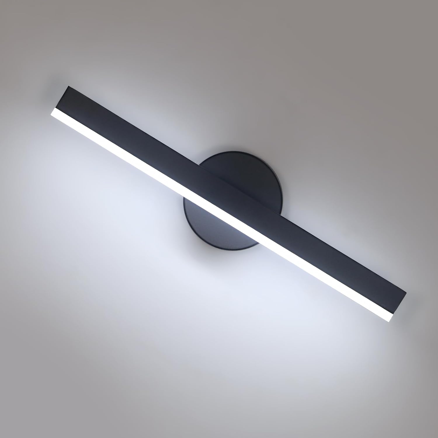 Wall Light - Black Acrylic Frame, White Light
