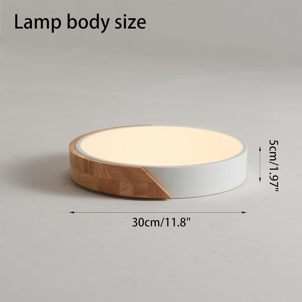 Ceiling Light - White Metal Frame, Warm Light