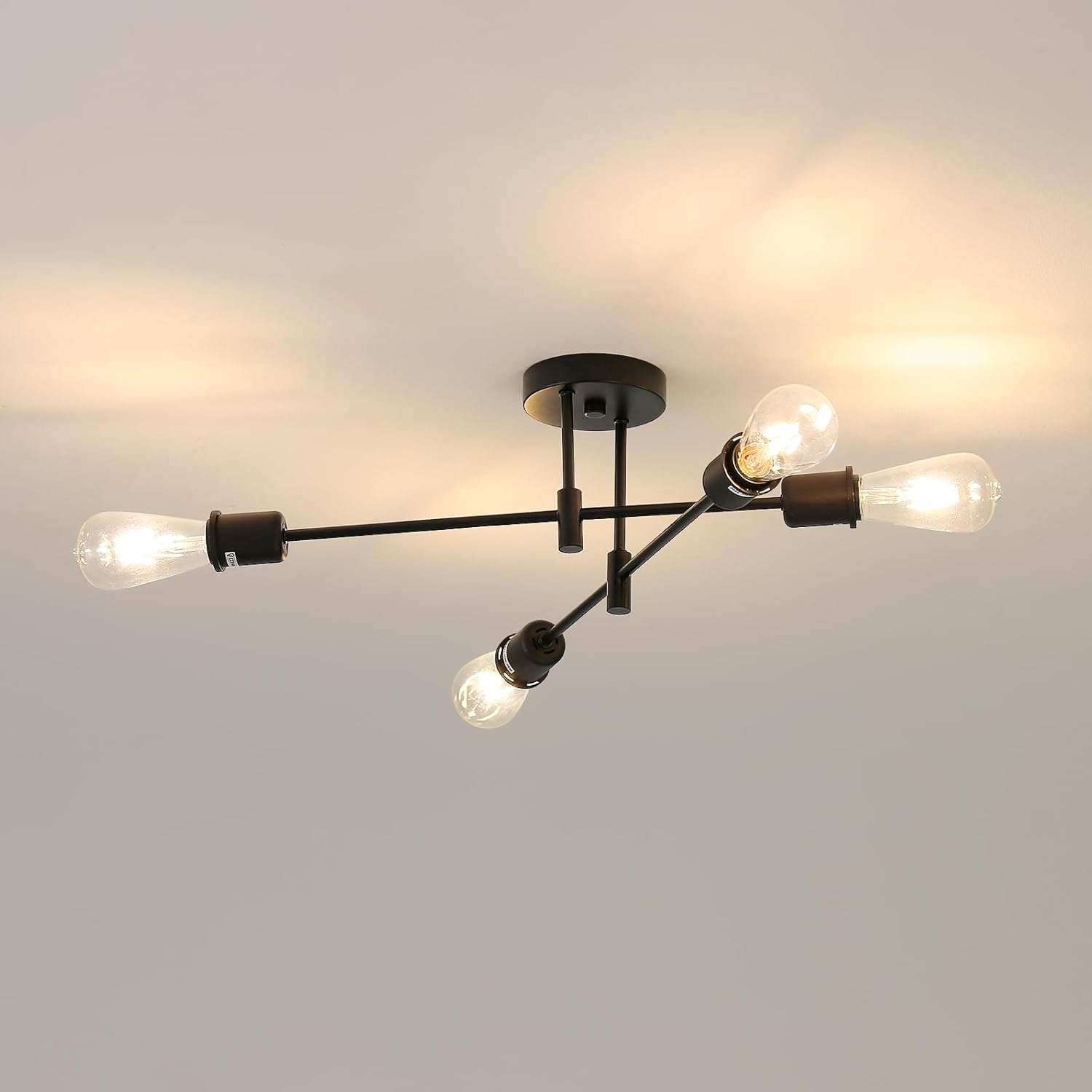 Ceiling Light - Black Metal Frame