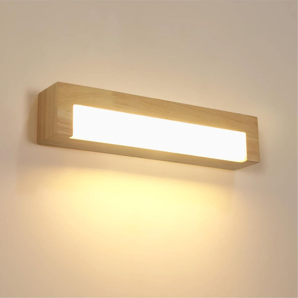 Wall Light - Wood Metal Frame, Warm Light