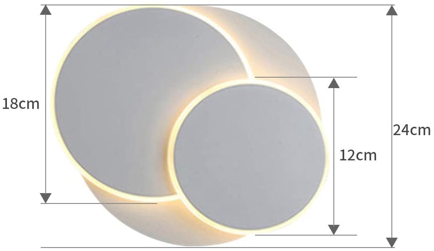 Wall Light - White Acrylic Frame, Warm Light