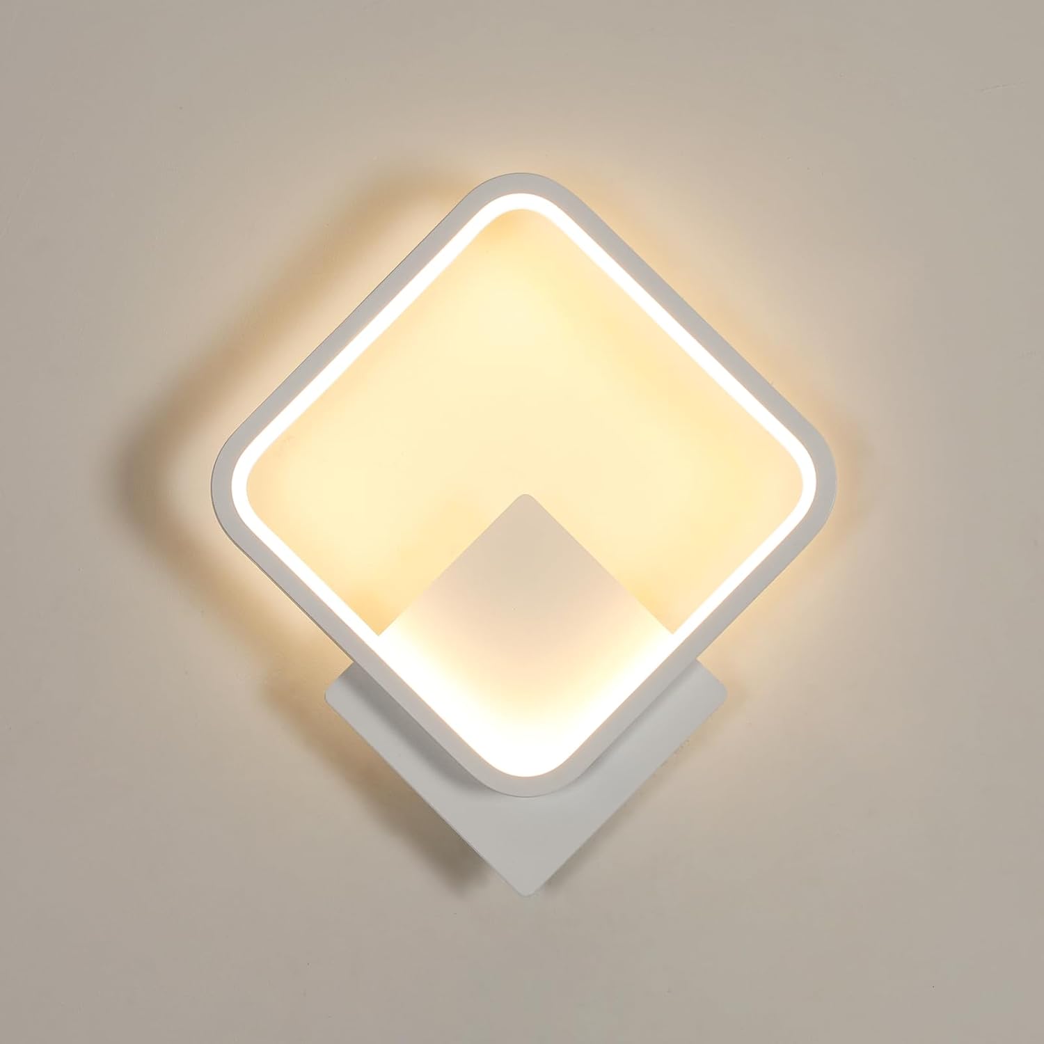 Wall Light - White Aluminium Frame, Warm Light
