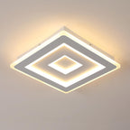 Ceiling Light - White Acrylic Frame, Warm Light