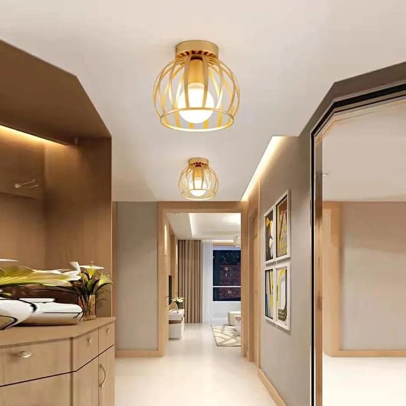 Ceiling Light - Gold Metal Frame