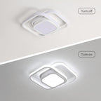 Ceiling Light - White Aluminium Frame, White Light