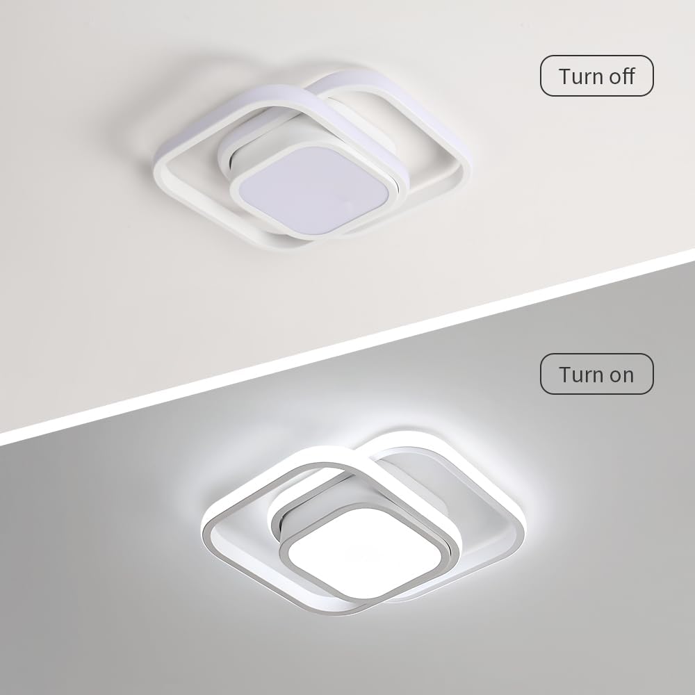Ceiling Light - White Aluminium Frame, White Light