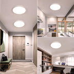 Ceiling Light - White Plastic Frame, Natural Light