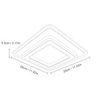 Ceiling Light - White Acrylic Frame, White Light