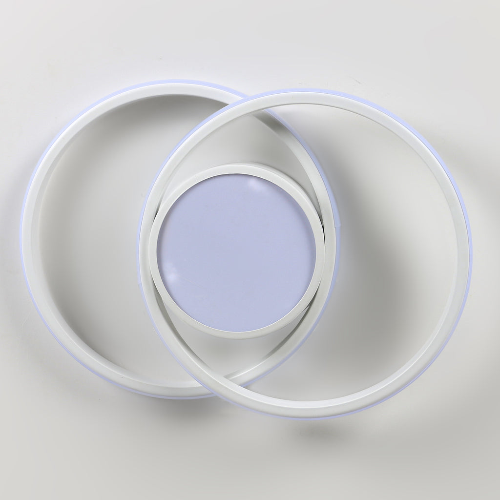 Ceiling Light - White Metal Frame, Warm Light