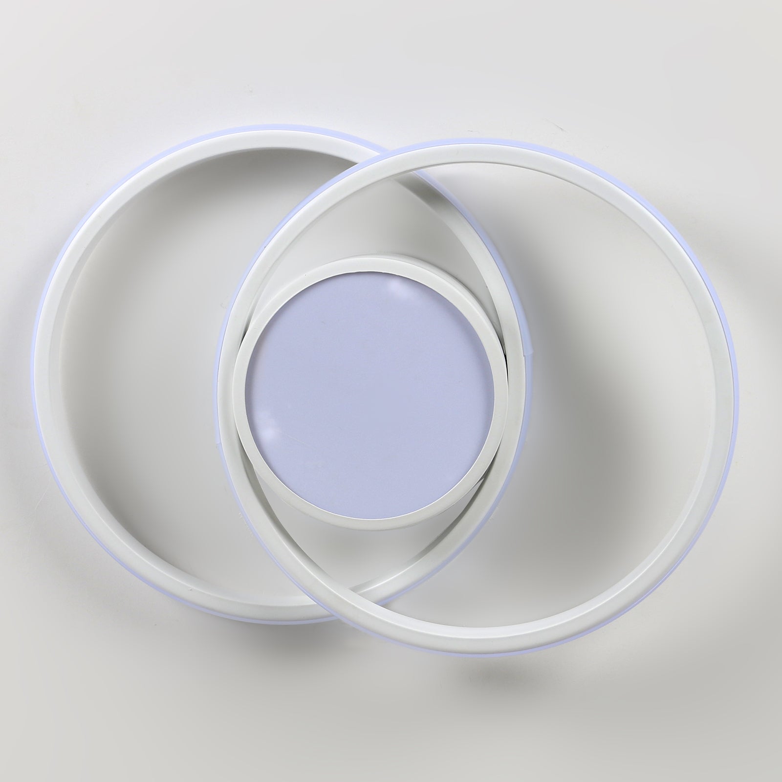 Ceiling Light - White Metal Frame, Warm Light