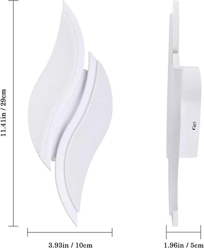 Wall Light - White Acrylic Frame, White Light