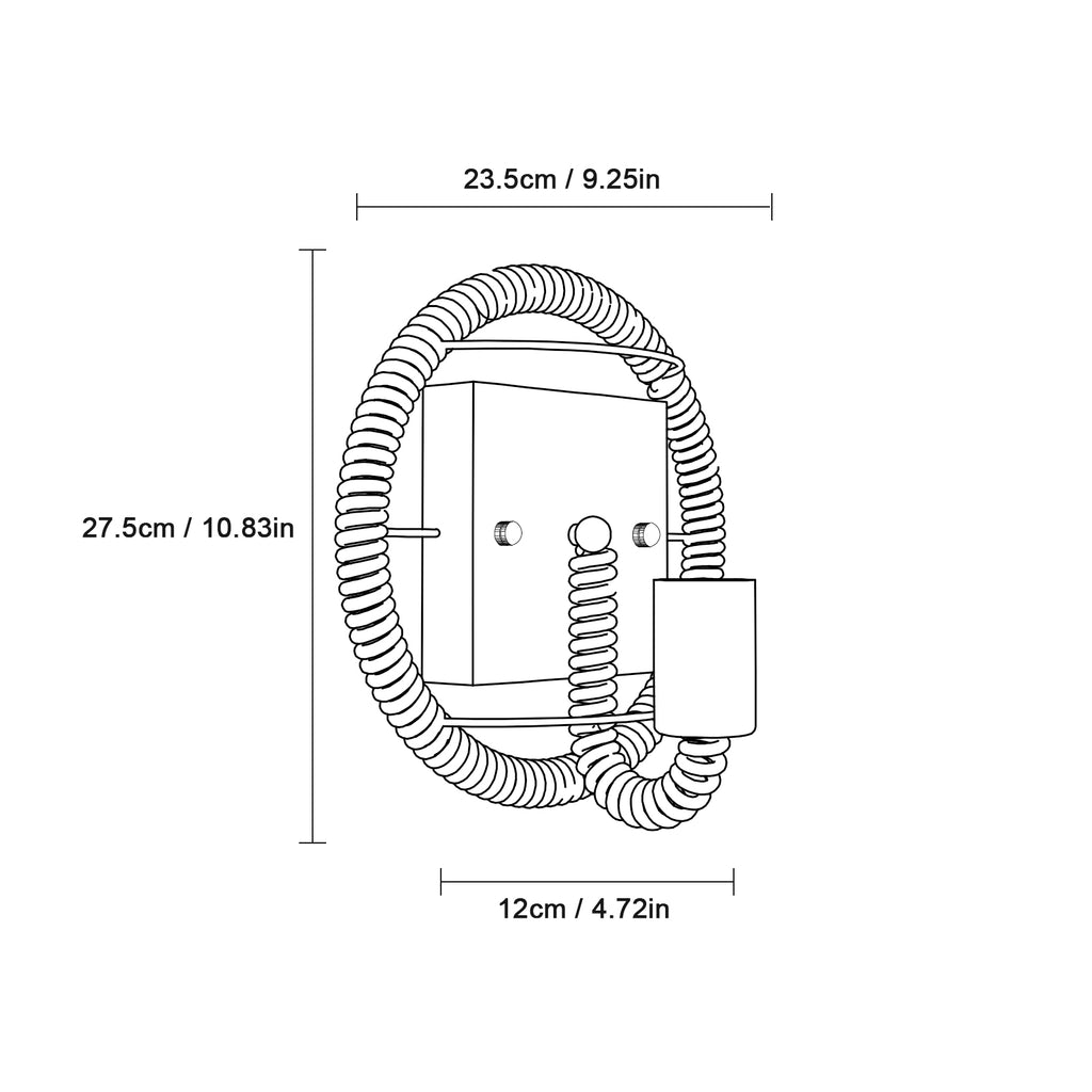 Wall Light - Black Metal Frame