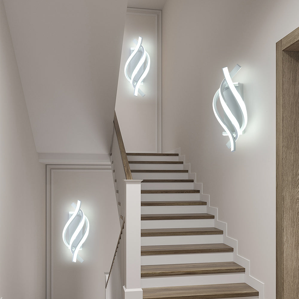 Wall Light - White Aluminium Frame, White Light
