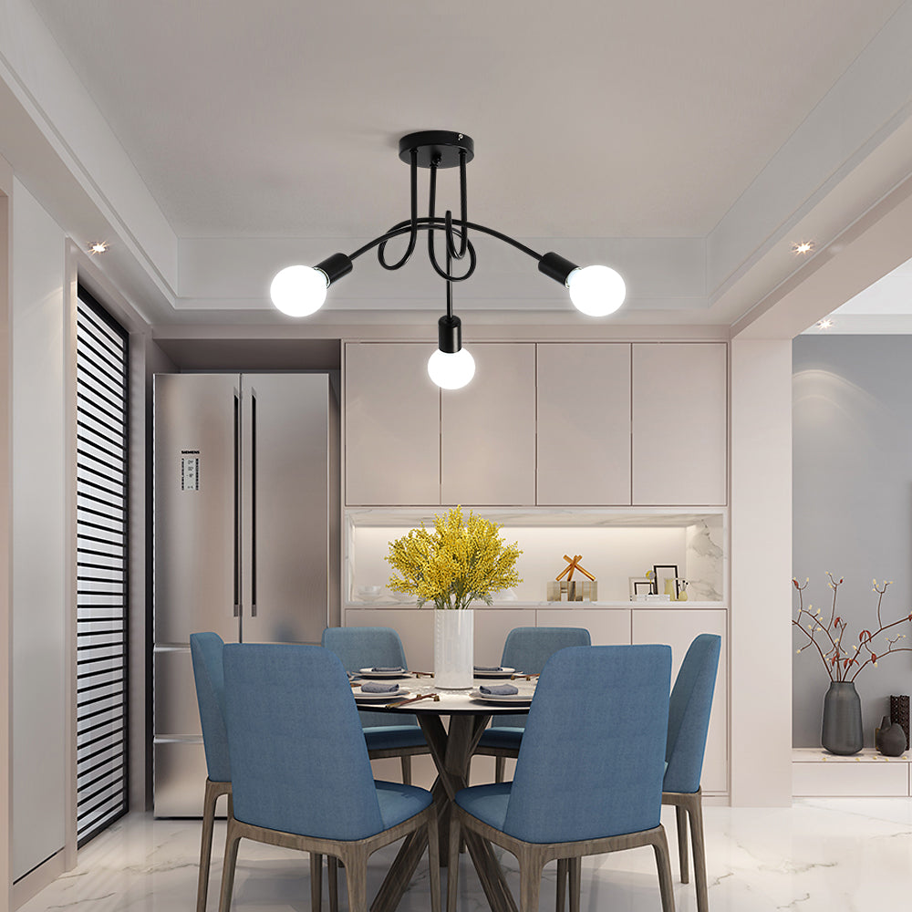 Ceiling Light - Black Metal Frame