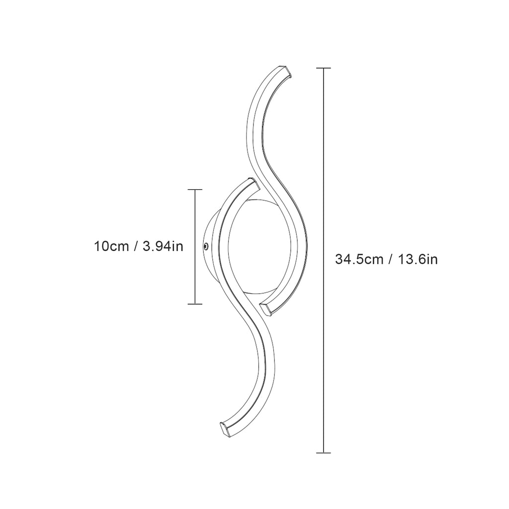 Wall Light - White Aluminium Frame, White Light