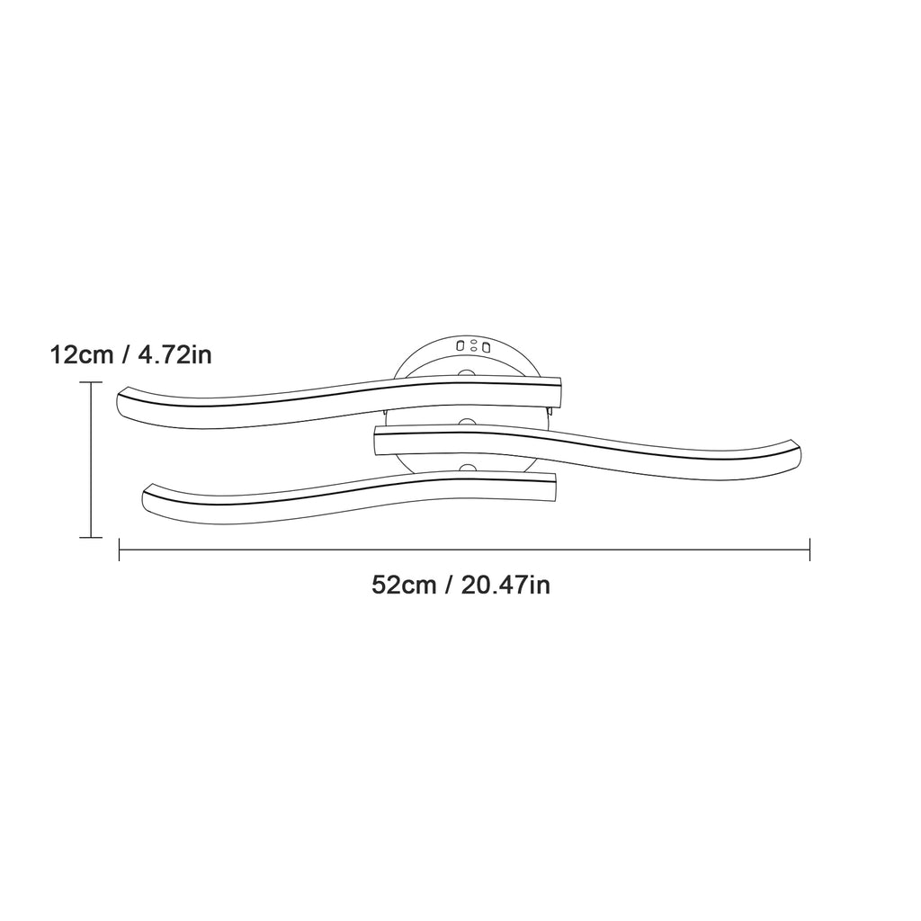Ceiling Light - Silver Aluminium Frame, White Light