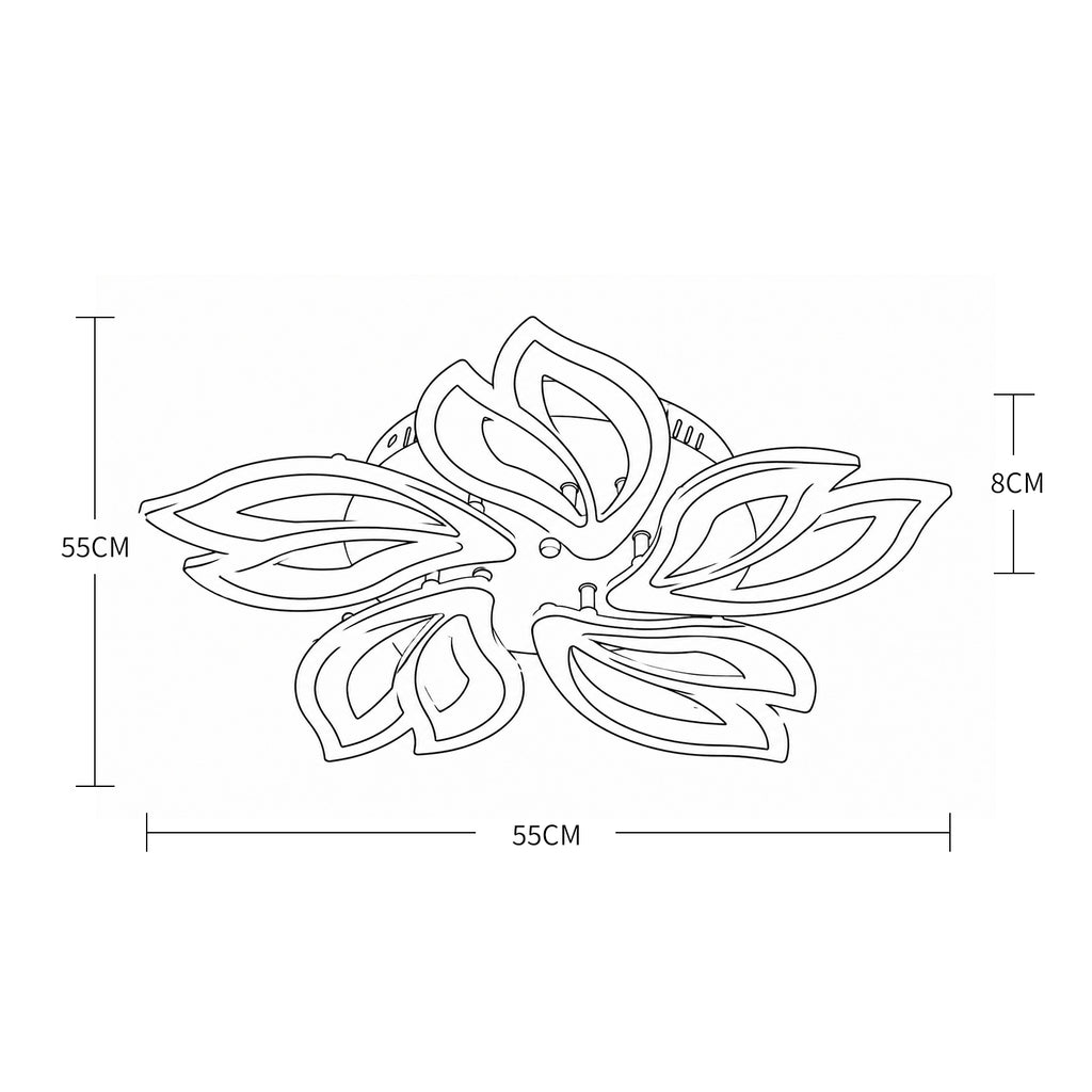 Ceiling Light - White Acrylic Frame, Tunable and Dimmable