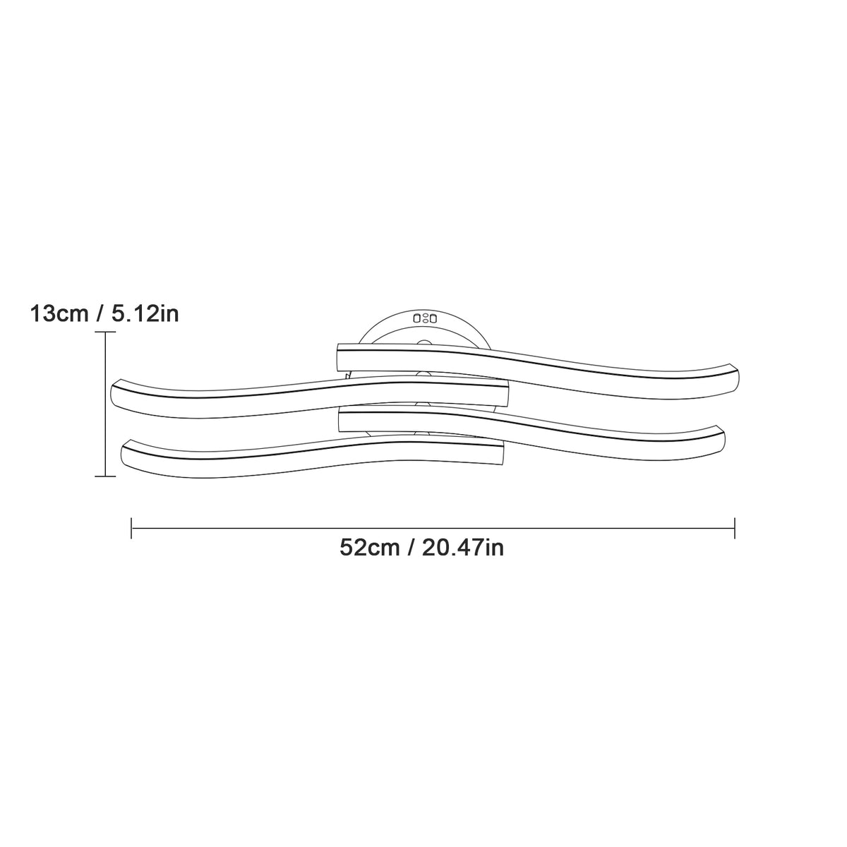 Ceiling Light - Silver Aluminium Frame, Natural Light
