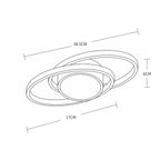 Ceiling Light - White Metal Frame, White Light