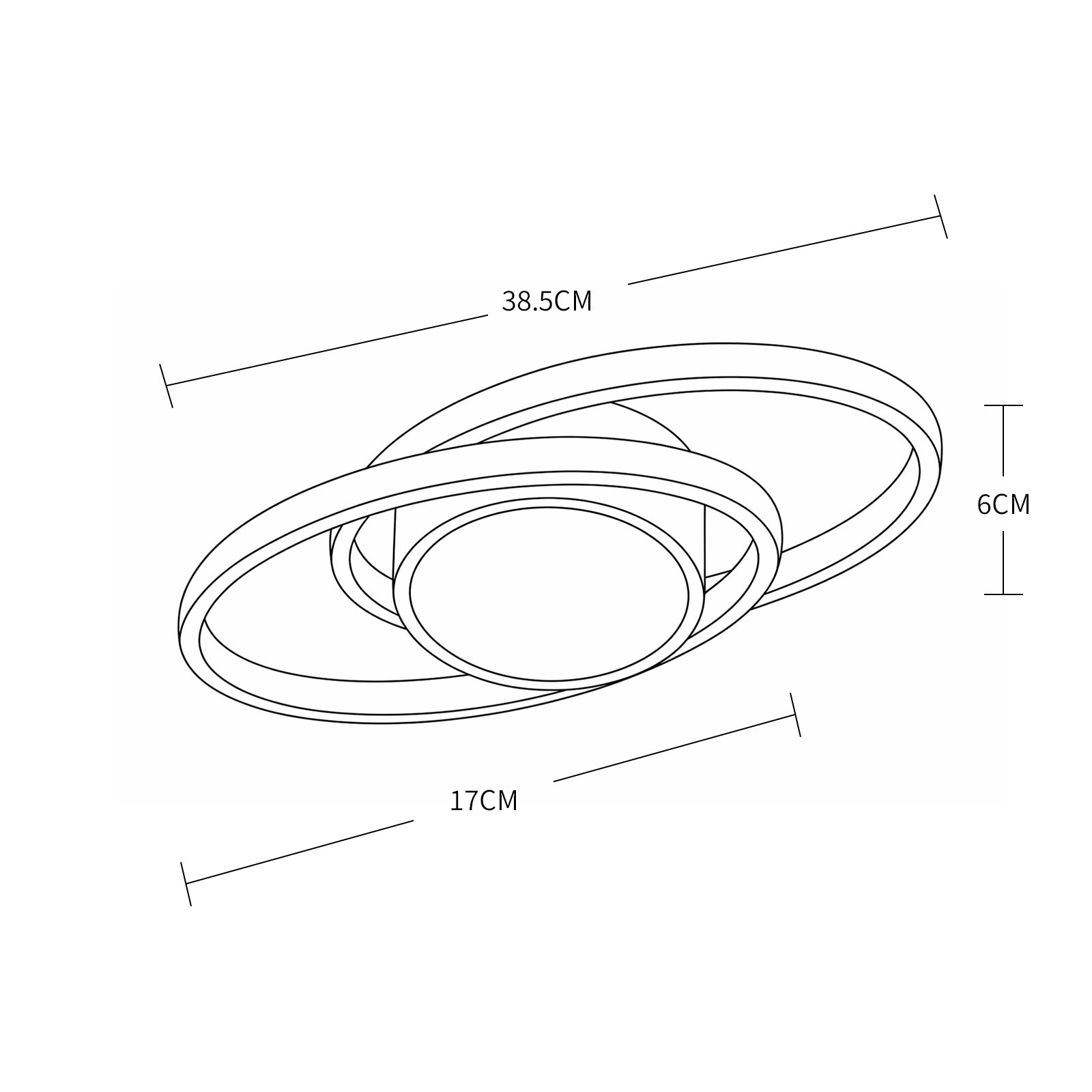 Ceiling Light - White Metal Frame, White Light
