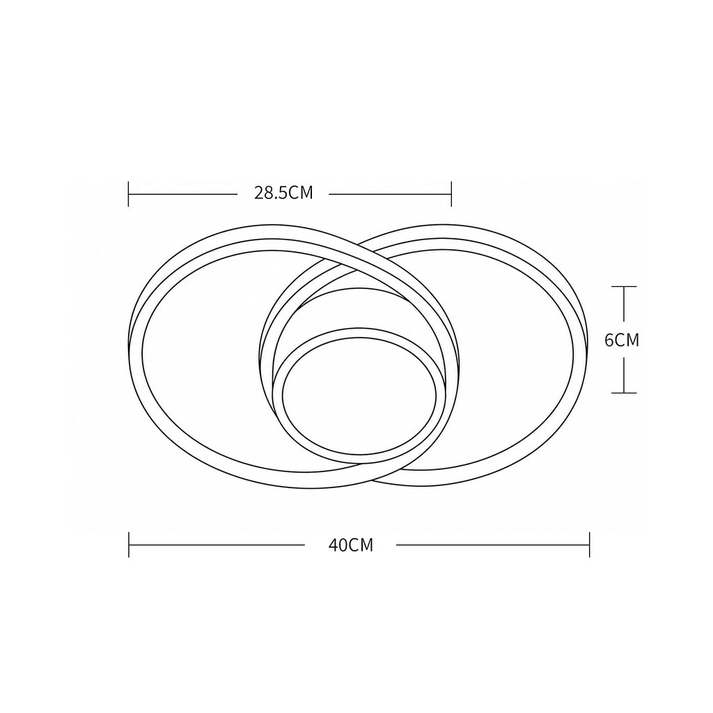 Ceiling Light - White Metal Frame, Tunable and Dimmable