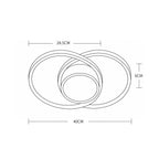 Ceiling Light - White Metal Frame, Tunable and Dimmable