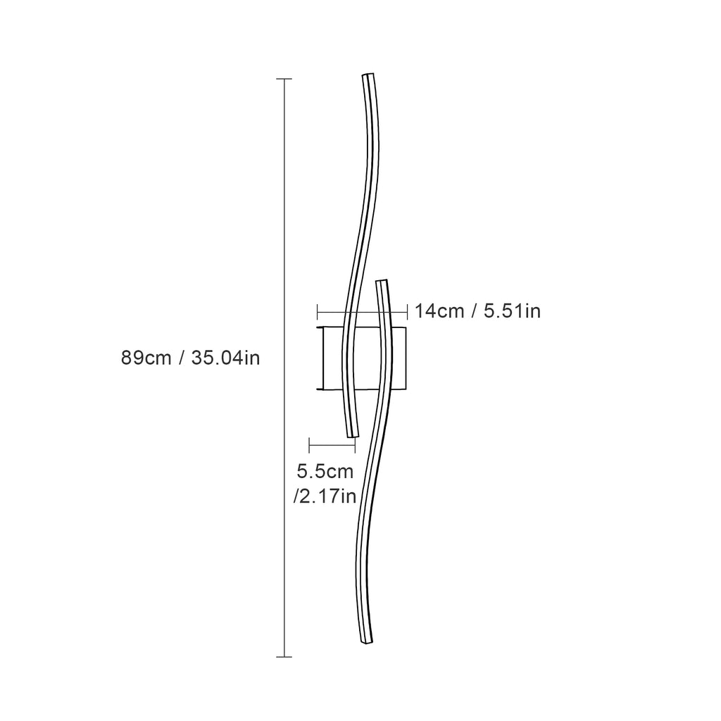 Wall Light - White Aluminium Frame, Warm Light