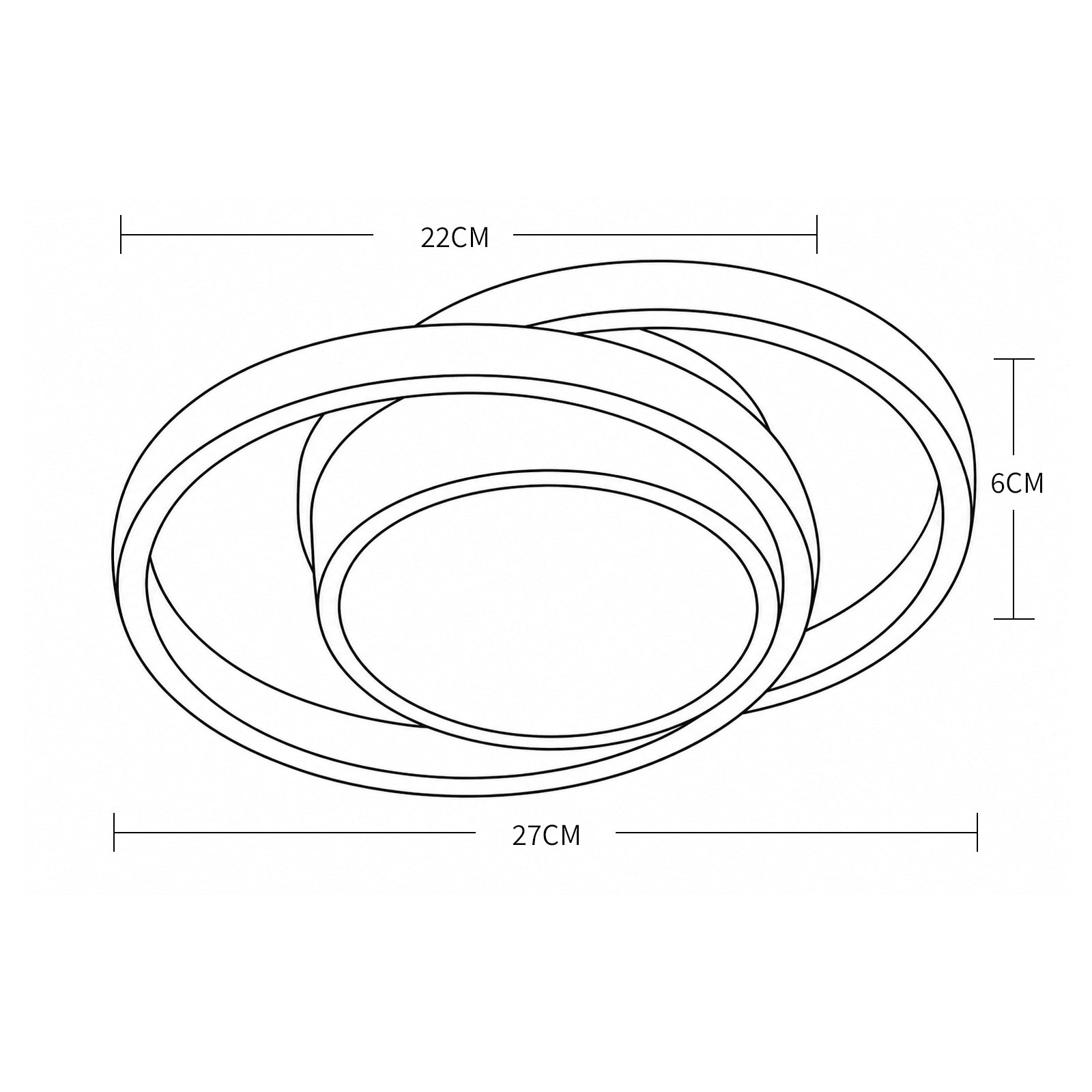 Ceiling Light - White Aluminium Frame, Natural Light