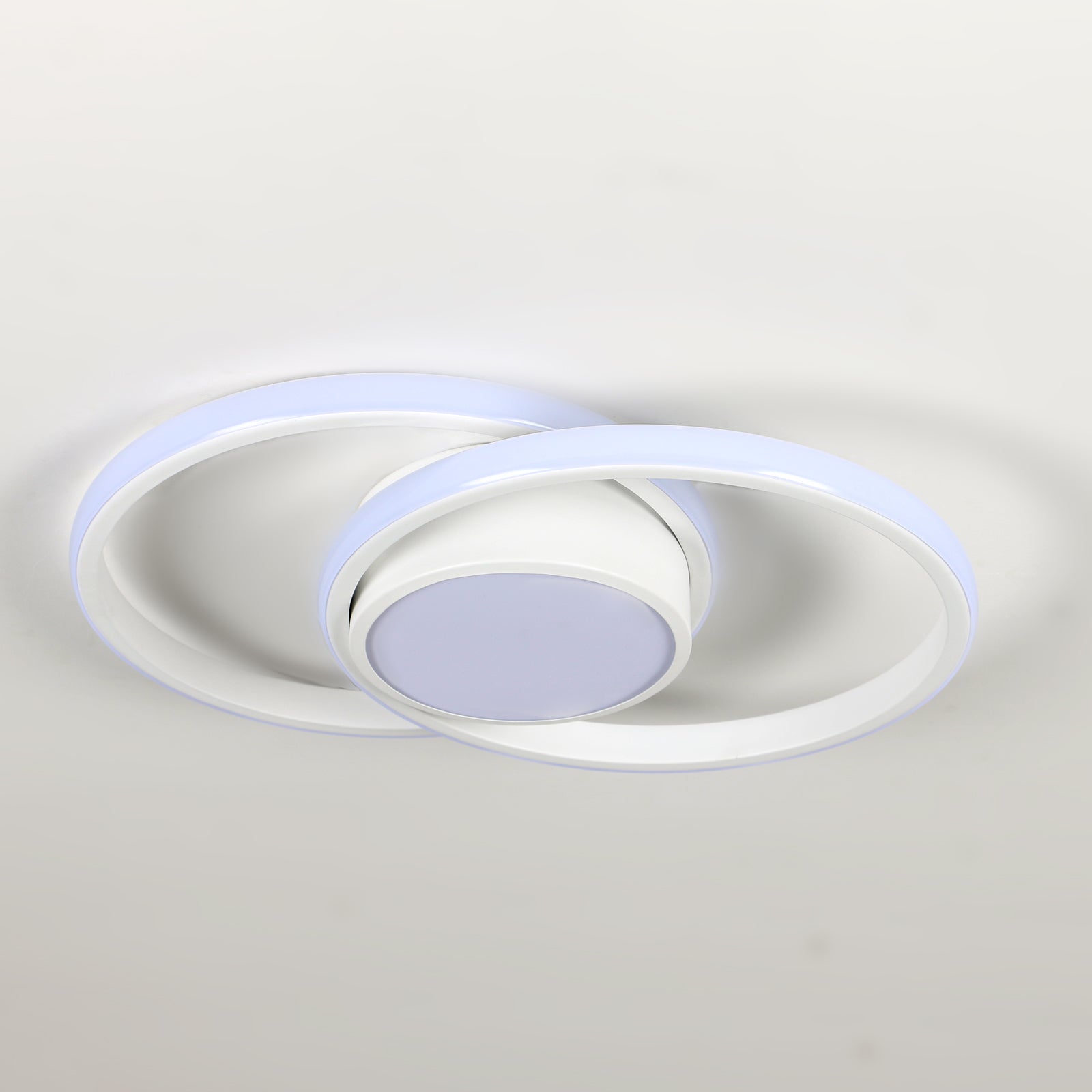 Ceiling Light - White Metal Frame, White Light