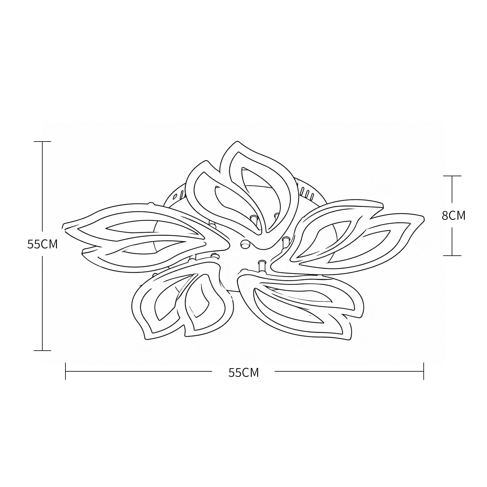 Ceiling Light - White Acrylic Frame, Tunable and Dimmable