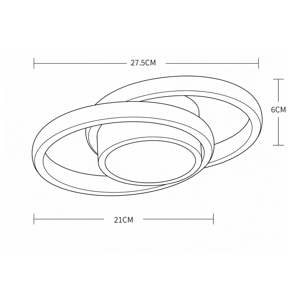 Ceiling Light - White Aluminium Frame, White Light