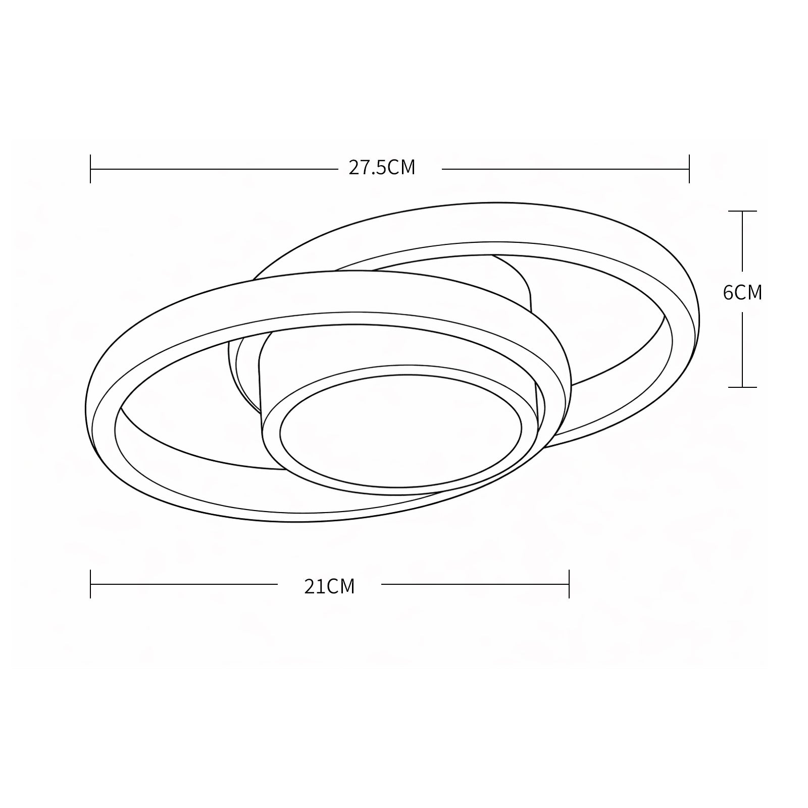 Ceiling Light - White Aluminium Frame, White Light