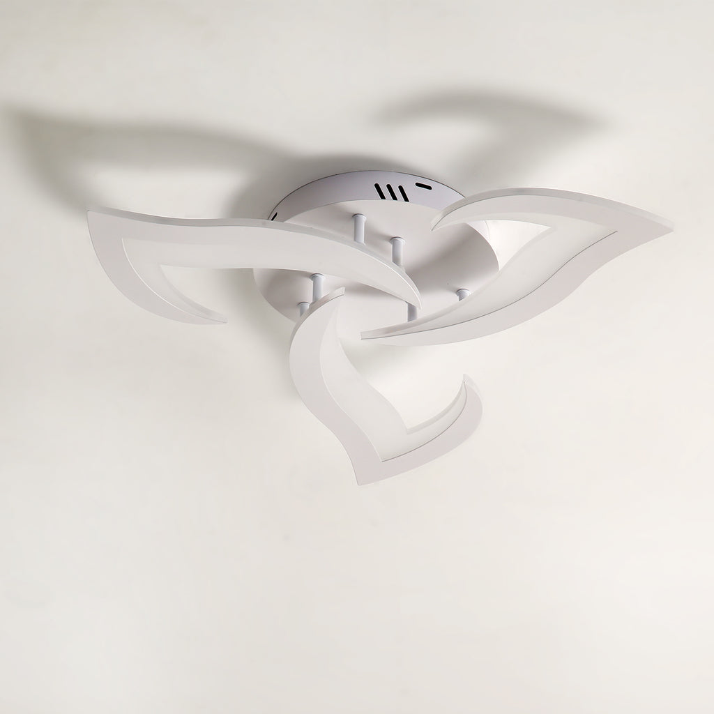 Ceiling Light - White Acrylic Frame, Warm Light