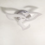Ceiling Light - White Acrylic Frame, Warm Light