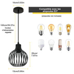 Chandeliers - Black Metal Frame