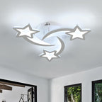 Ceiling Light - White Acrylic Frame, Warm Light