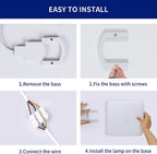 Ceiling Light - White Plastic Frame, White Light