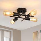 Ceiling Light - Black Metal Frame
