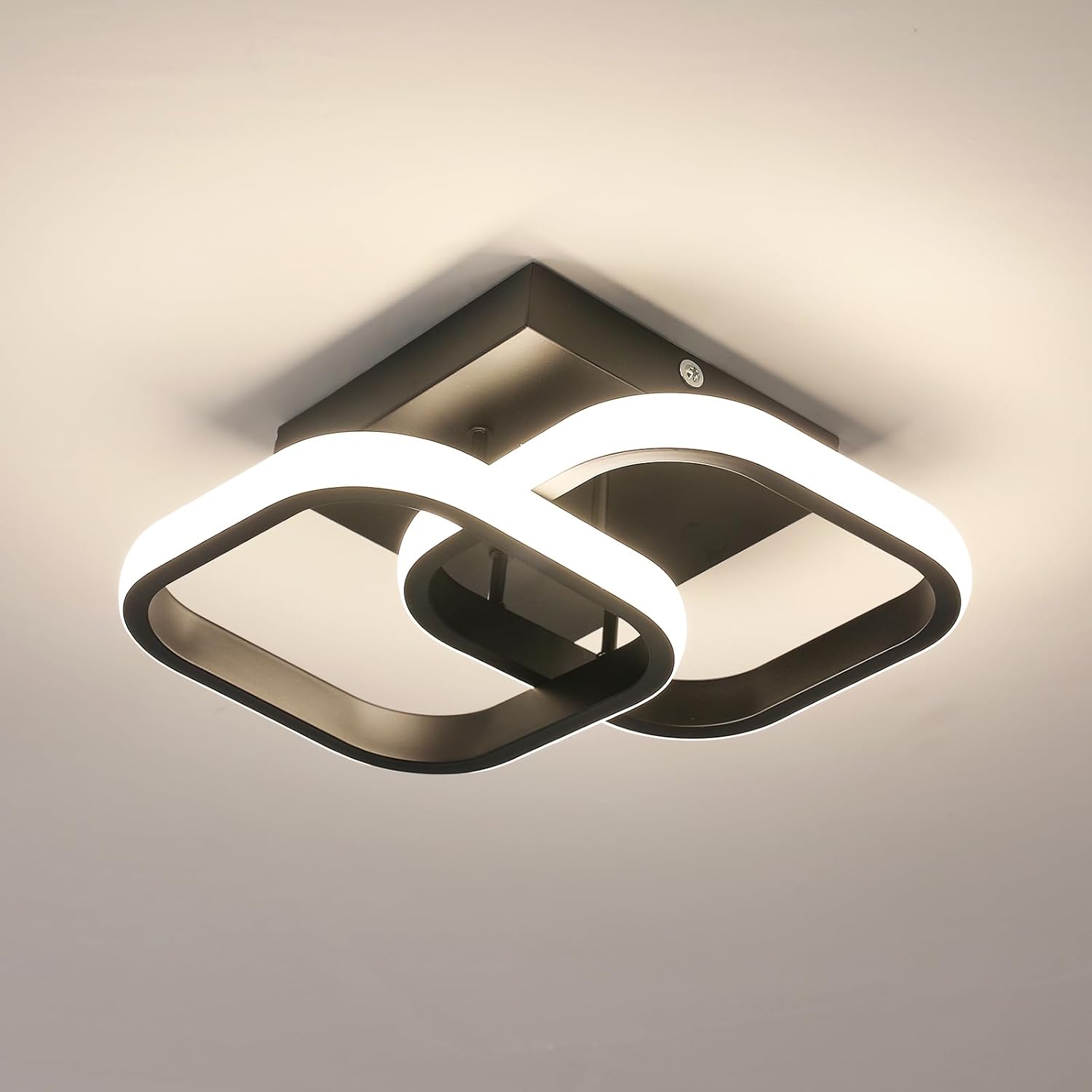 Ceiling Light - Black Aluminium Frame, Natural Light