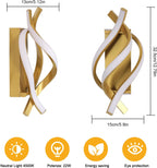 Wall Light - Gold Aluminium Frame, Natural Light