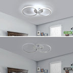 Ceiling Light - Silver Acrylic Frame, White Light