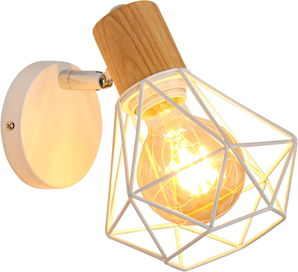 Wall Light - White Metal Frame