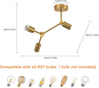 Ceiling Light - Gold Metal Frame
