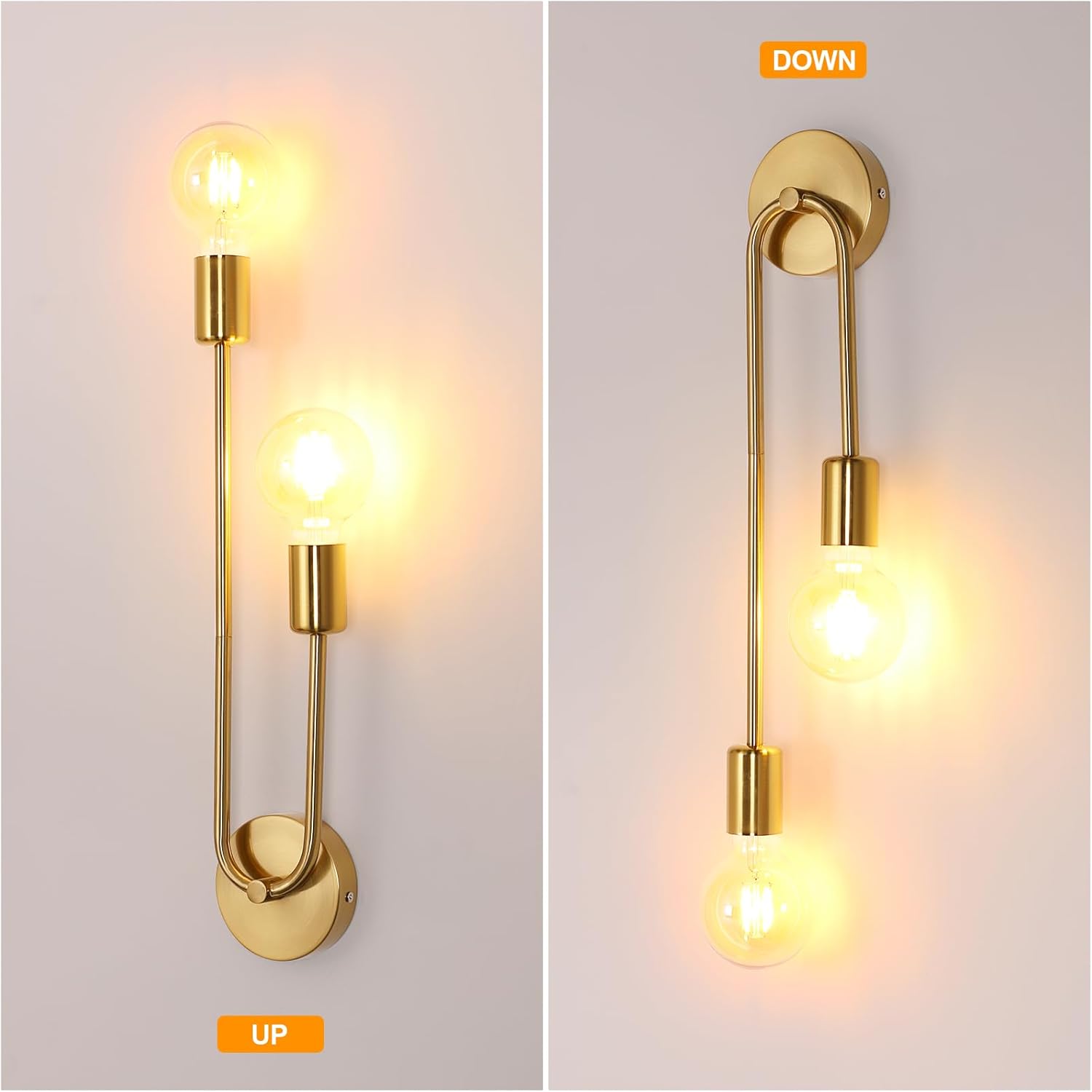 Wall Light - Gold Metal Frame